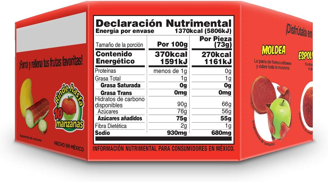 Zumba Pica Paquete de Forritos Cubre Manzana (Chamoy y Tamarindo) (Paquete de 2)