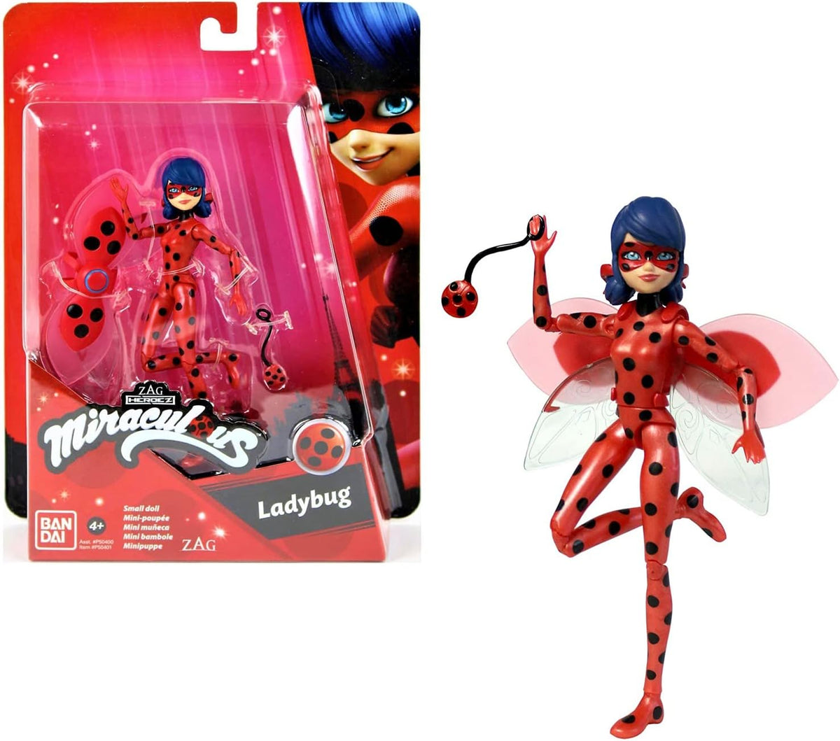 BANDAI Ladybug Miraculous Small Doll Queen Bee 4.5"