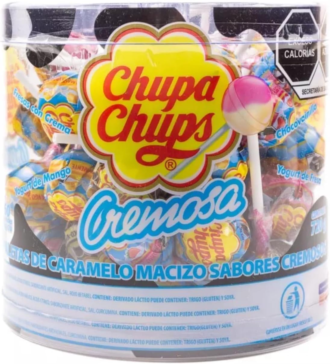 Chupa Chups Cremosa Lollipops Surtido de 60 unidades