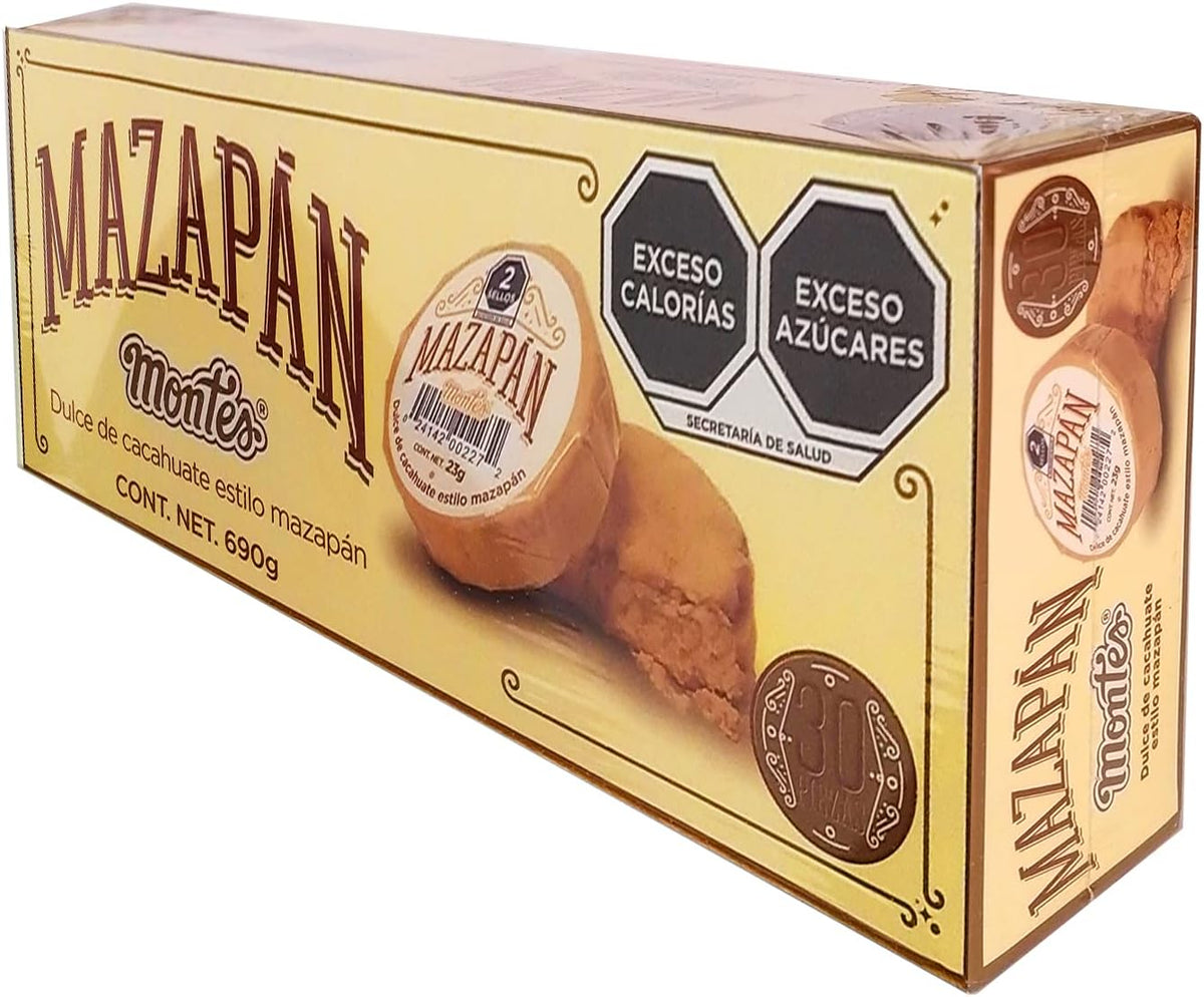 Montes dulce de cacahuate estilo Mazapan de lujo. 30 piezas / 690 gr.
