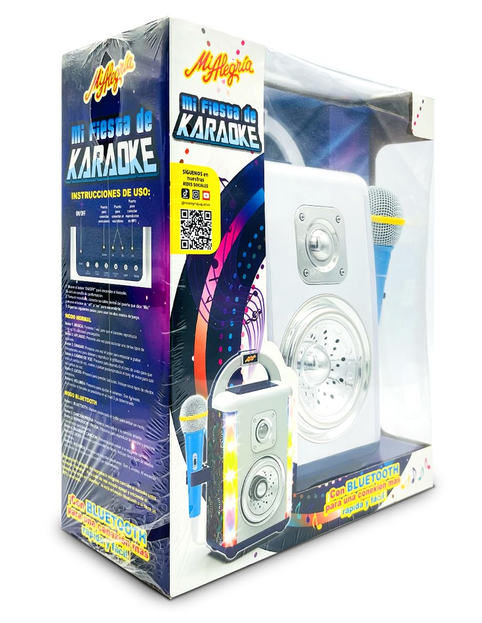 Ult Máquina de Karaoke Infantil Mi Fiesta de Karaoke con Luces y Música, Bluetooth, Multicolor - imagen 2