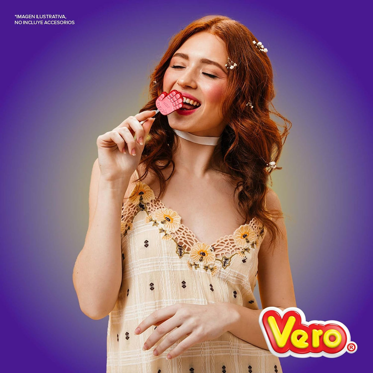 Ricolino Paleta Manita De Caramelo Sabor Fresa-Cereza, Bolsa 40 Pz De 14 G, Color Rosa