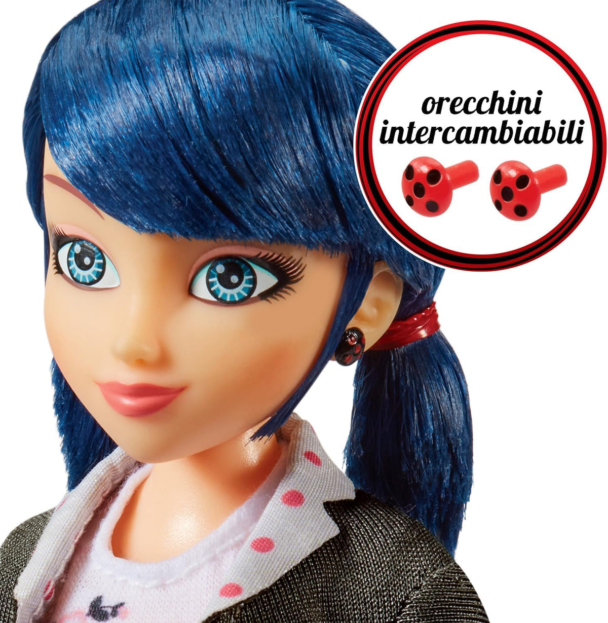 BANDAI - Miraculous Ladybug - Muñeca de 26 cm con dos trajes - Ladybug - P50355