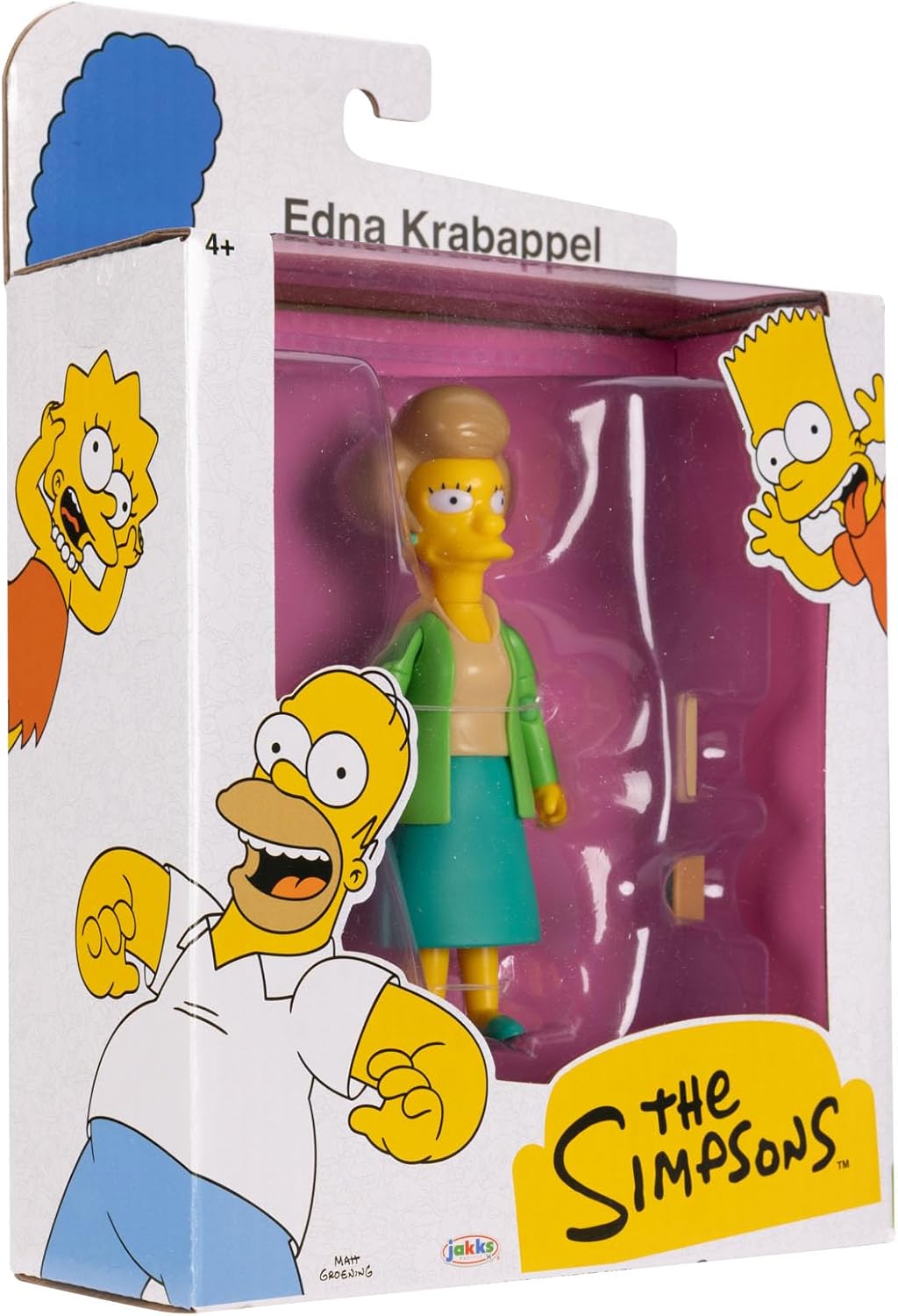 The Simpsons - Cifras de acción Edna Krabappel de 5 Pulgadas con GIS y Regla
