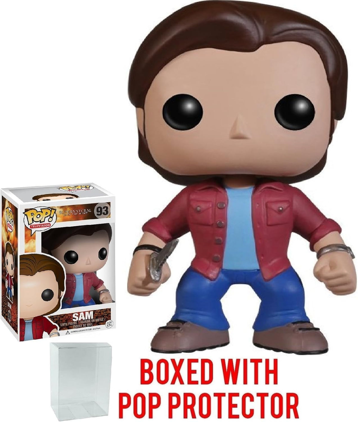 Funko Pop! Supernatural - Sam Winchester Vinyl Figure (Includes Compatible Pop Box Protector Case)