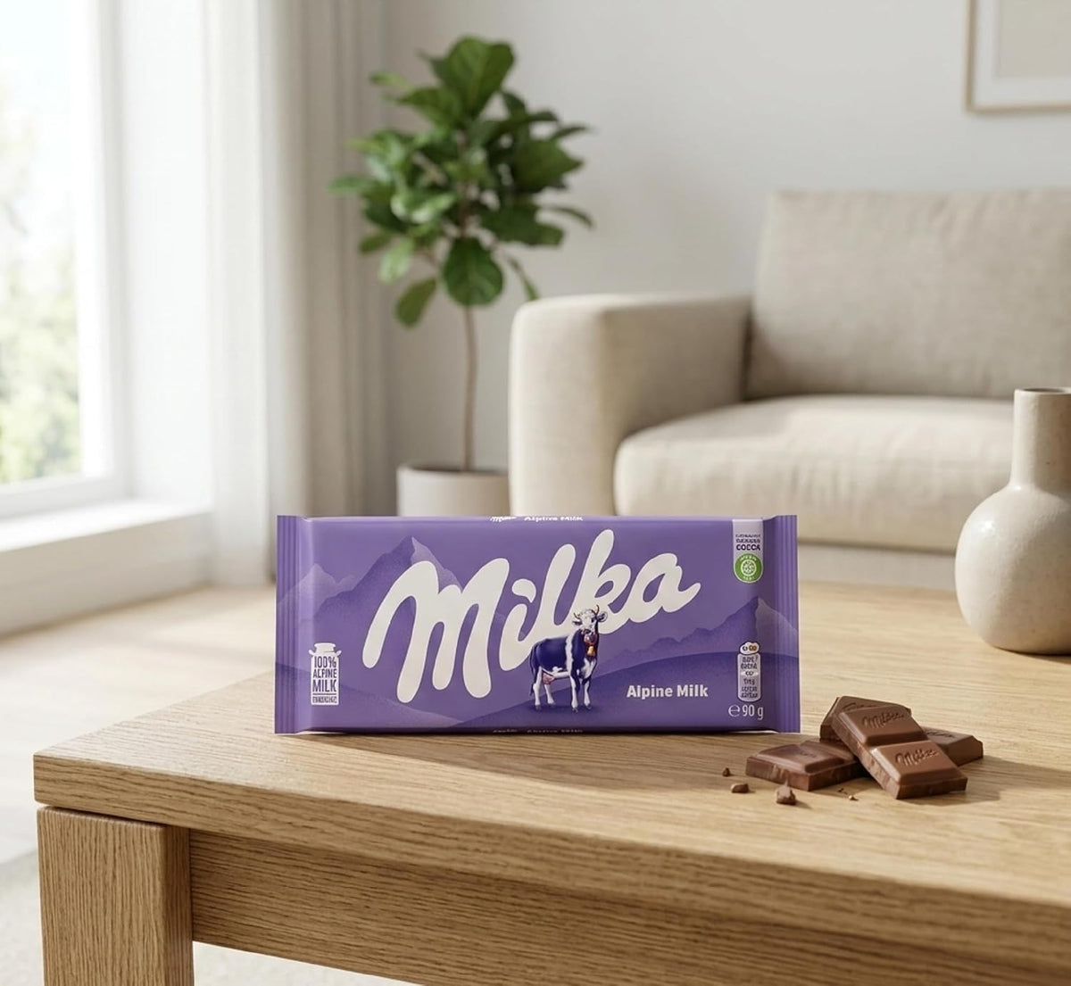World's Best Milka Chocolate - Leche alpina, 10 barras