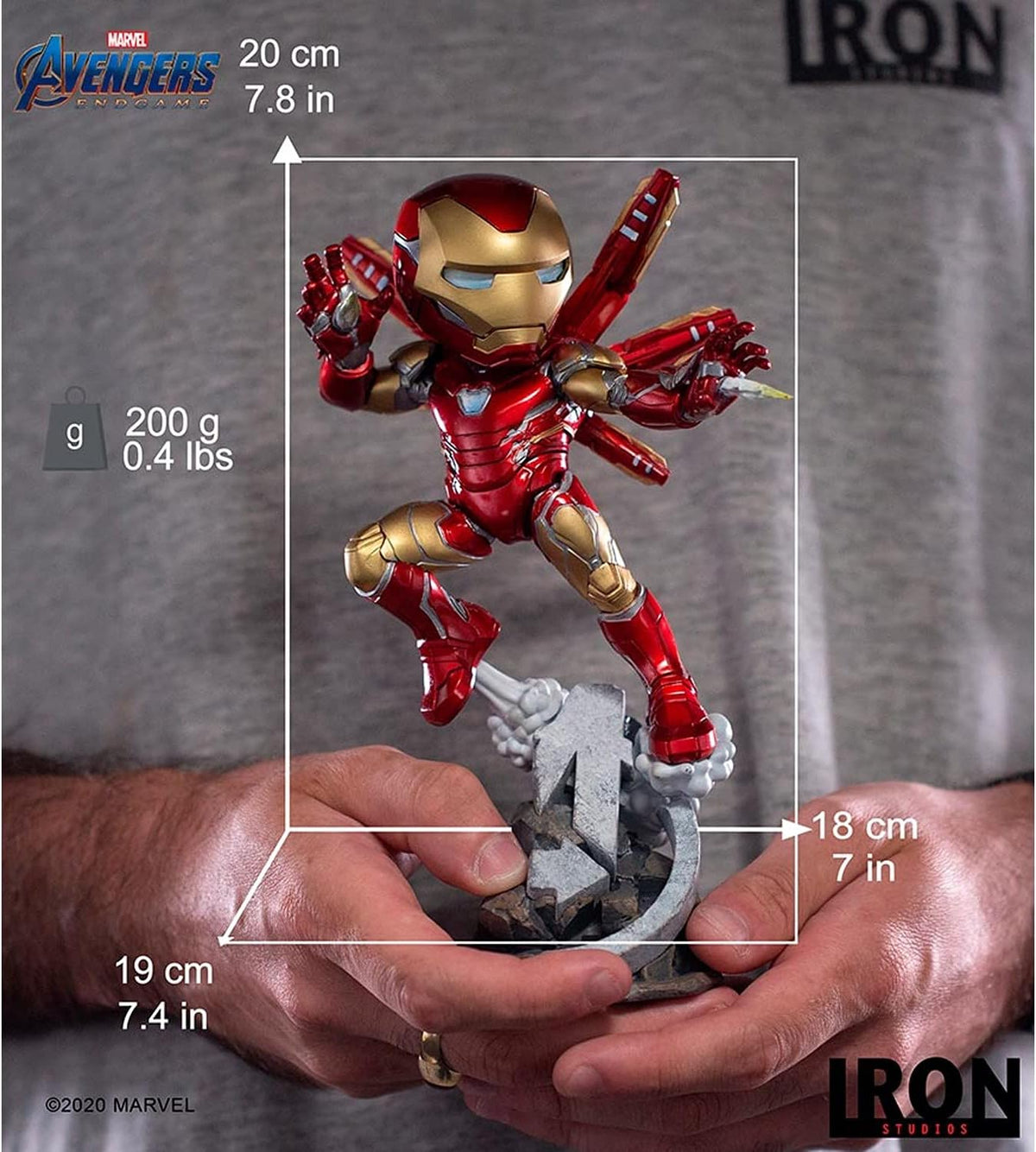 Iron Studios - Estatua de Vinilo de Minico Avengers Endgame Iron Man