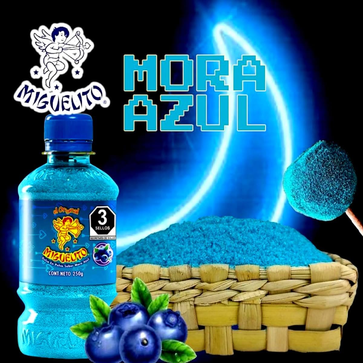 Miguelito en polvo, sabor Mora Azul, 250 grs