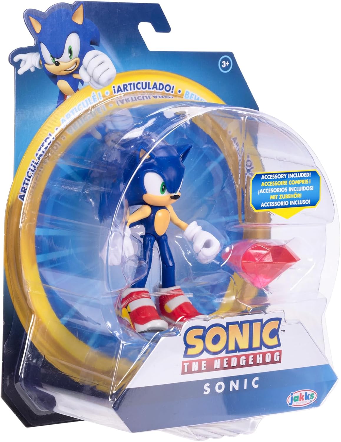 Sonic The Hedgehog - Cifras de acción articuladas de 4 Pulgadas, 2 Unidades