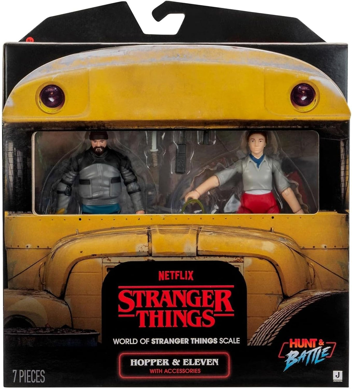 Stranger Things Figuras de acción Hopper & Eleven con 4 accesorios