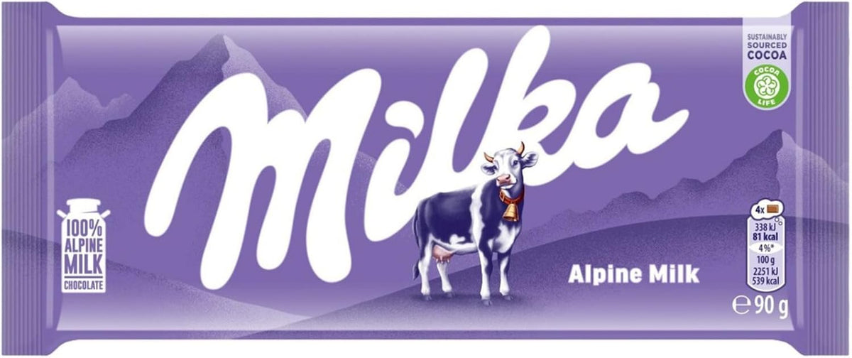 World's Best Milka Chocolate - Leche alpina, 10 barras