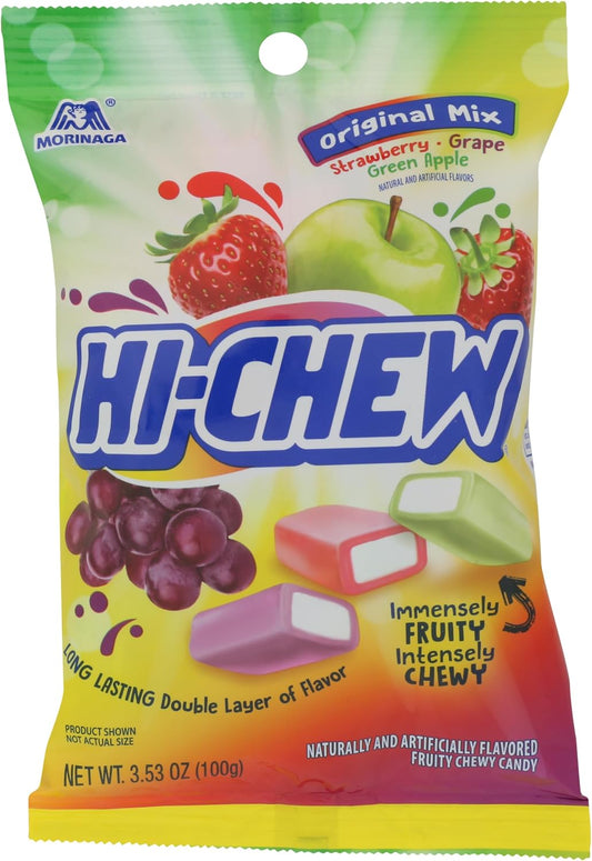 Morinaga Hi-Chew - Masticables para frutas, mezcla regular, 3.3 onzas