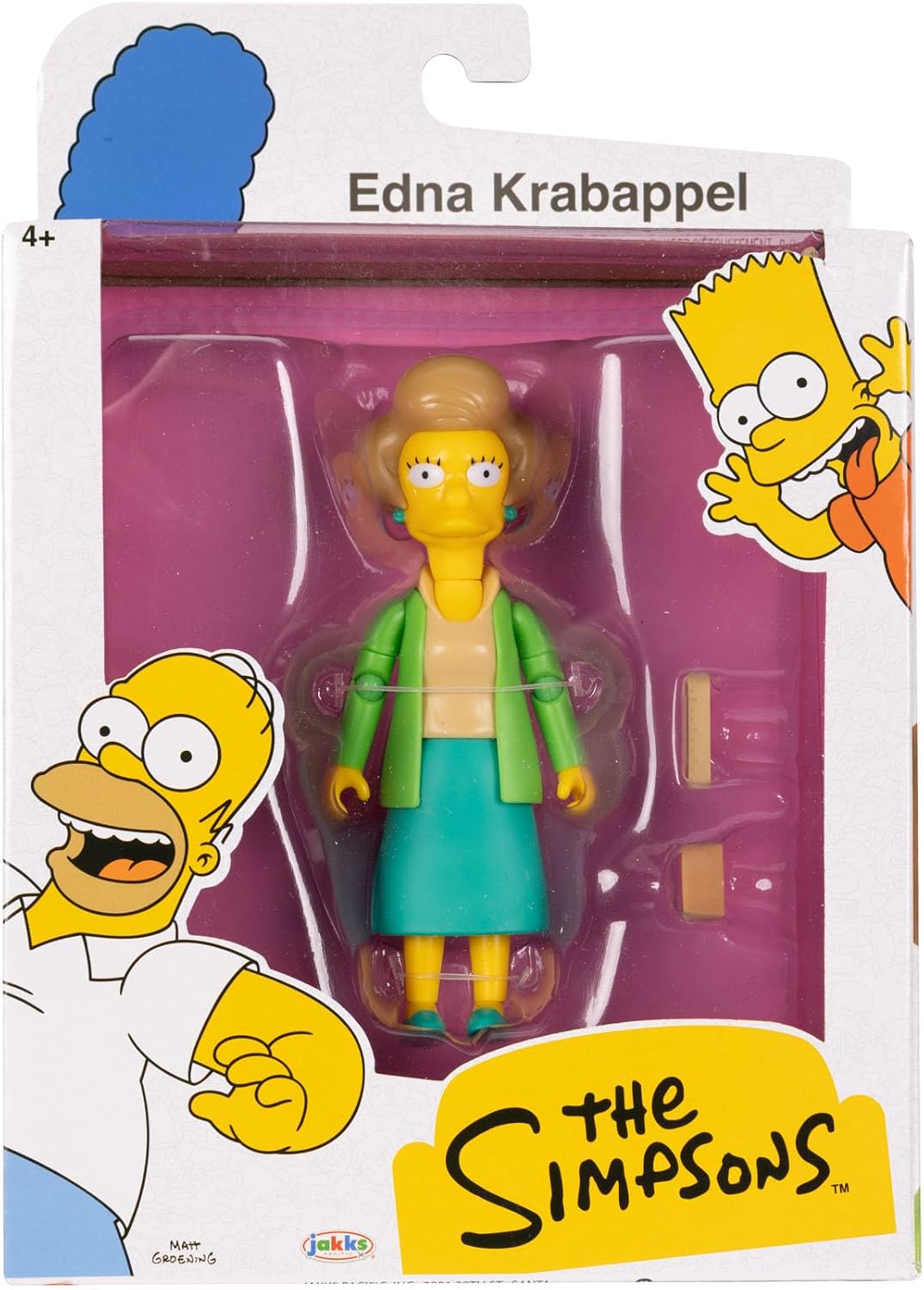 The Simpsons - Cifras de acción Edna Krabappel de 5 Pulgadas con GIS y Regla