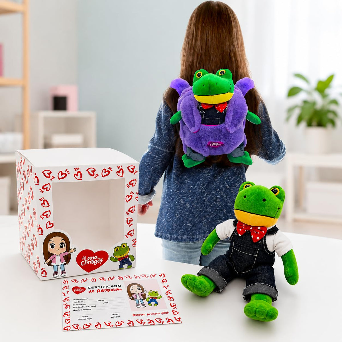 Ult Mochila porta rana de Peluche Transportadora del Peluche Rana Rhenne de Lara Mochila con Compartimiento Campos Pocket Bud