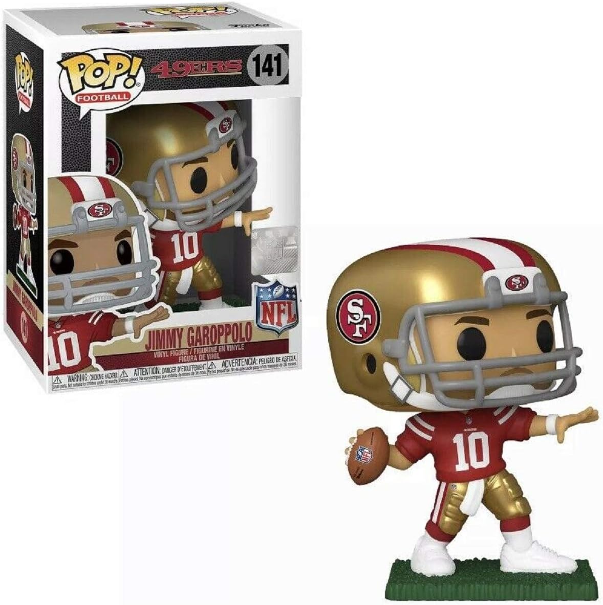 Jimmy Garoppolo San Francisco # 141 Pop Sports NFL Pop Vinyl Figura (Bundled with Ecotek Pop Protector)