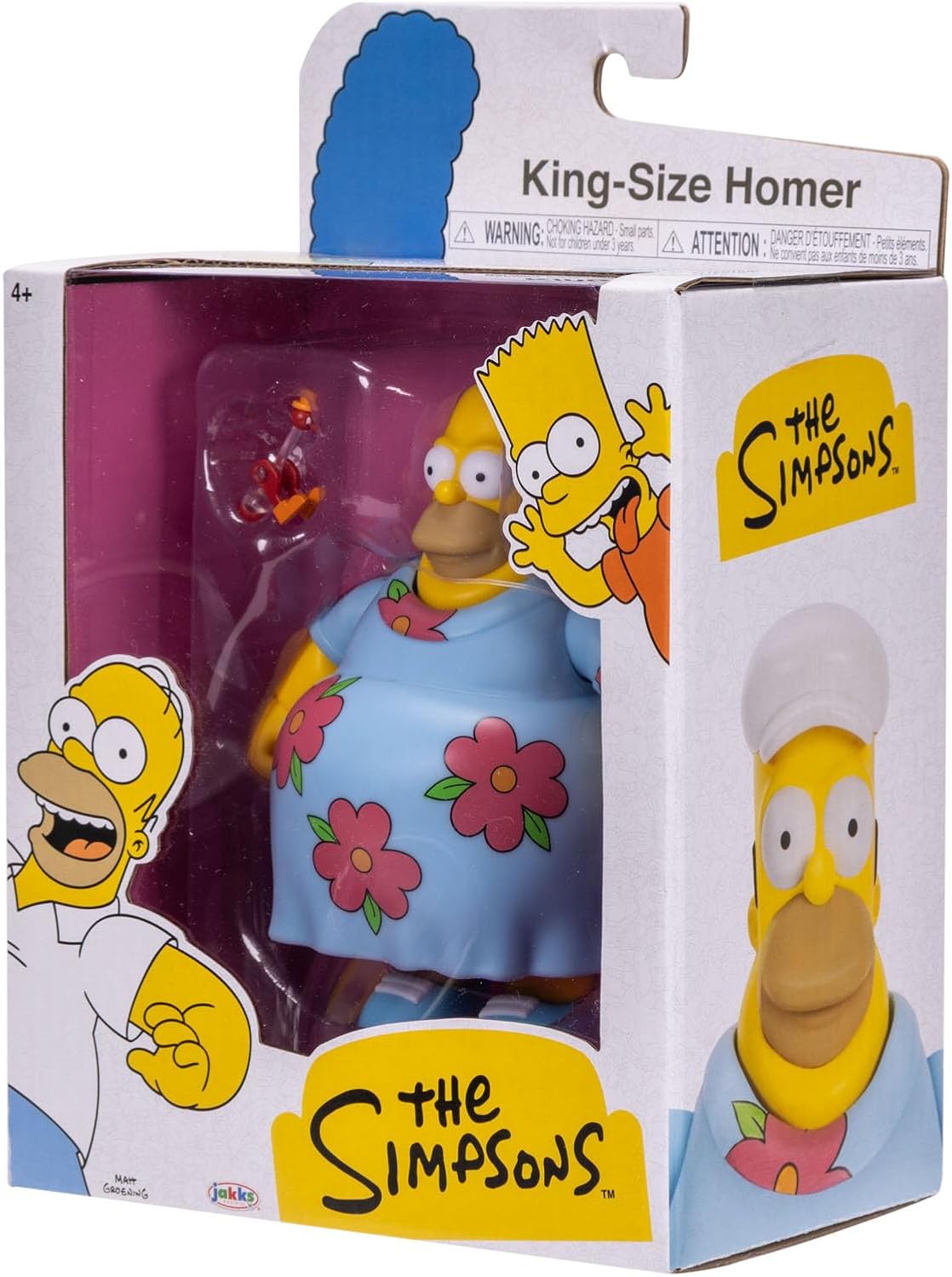 Jakks Pacific - The Simpsons King-Size Homer, Figura de Acción Coleccionable con Detalles Icónicos, 5 Pulgadas