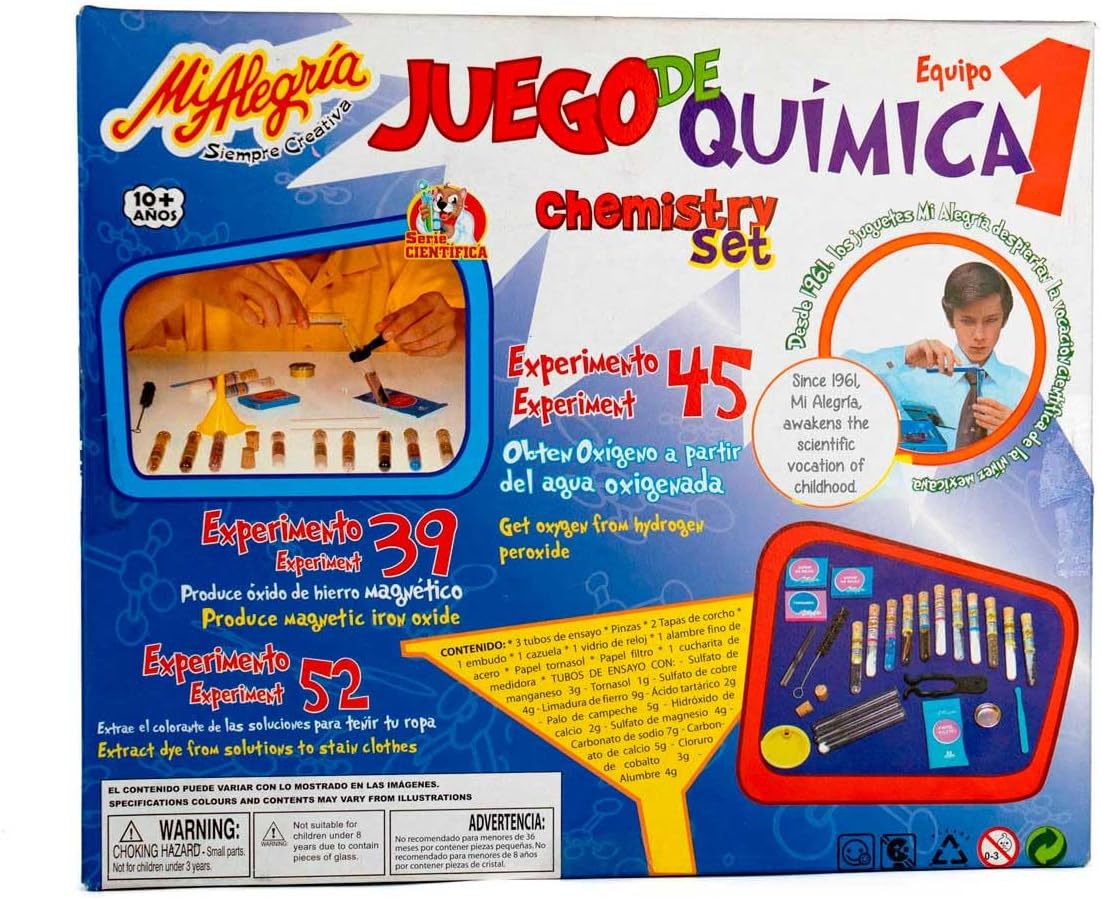 Mi Alegria Juego de Química 1 con 56 Experimentos