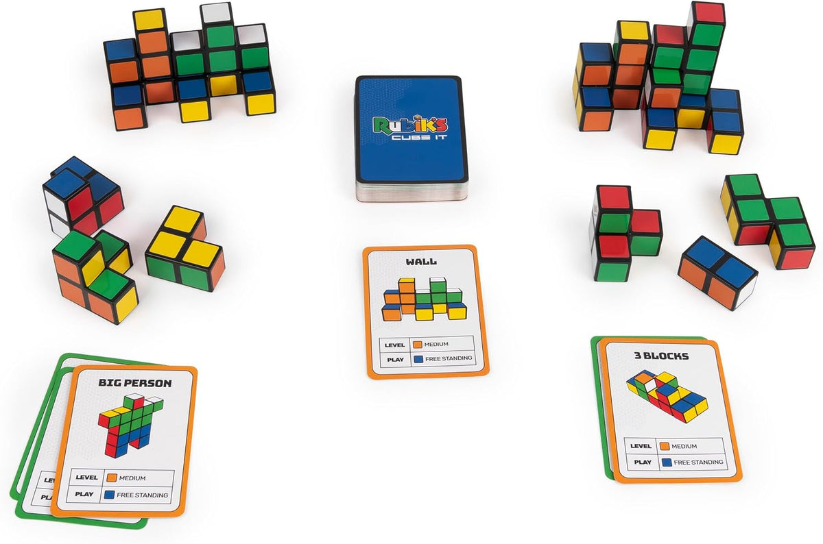 Rubik's Cube It Rompecabezas en Forma de Cubo 3D para 2 Jugadores Juego de Mesa de secuencias para aliviar el estrés para Jugar en casa o de Viaje un Regalo idóneo para niños y Adultos a Partir de 7
