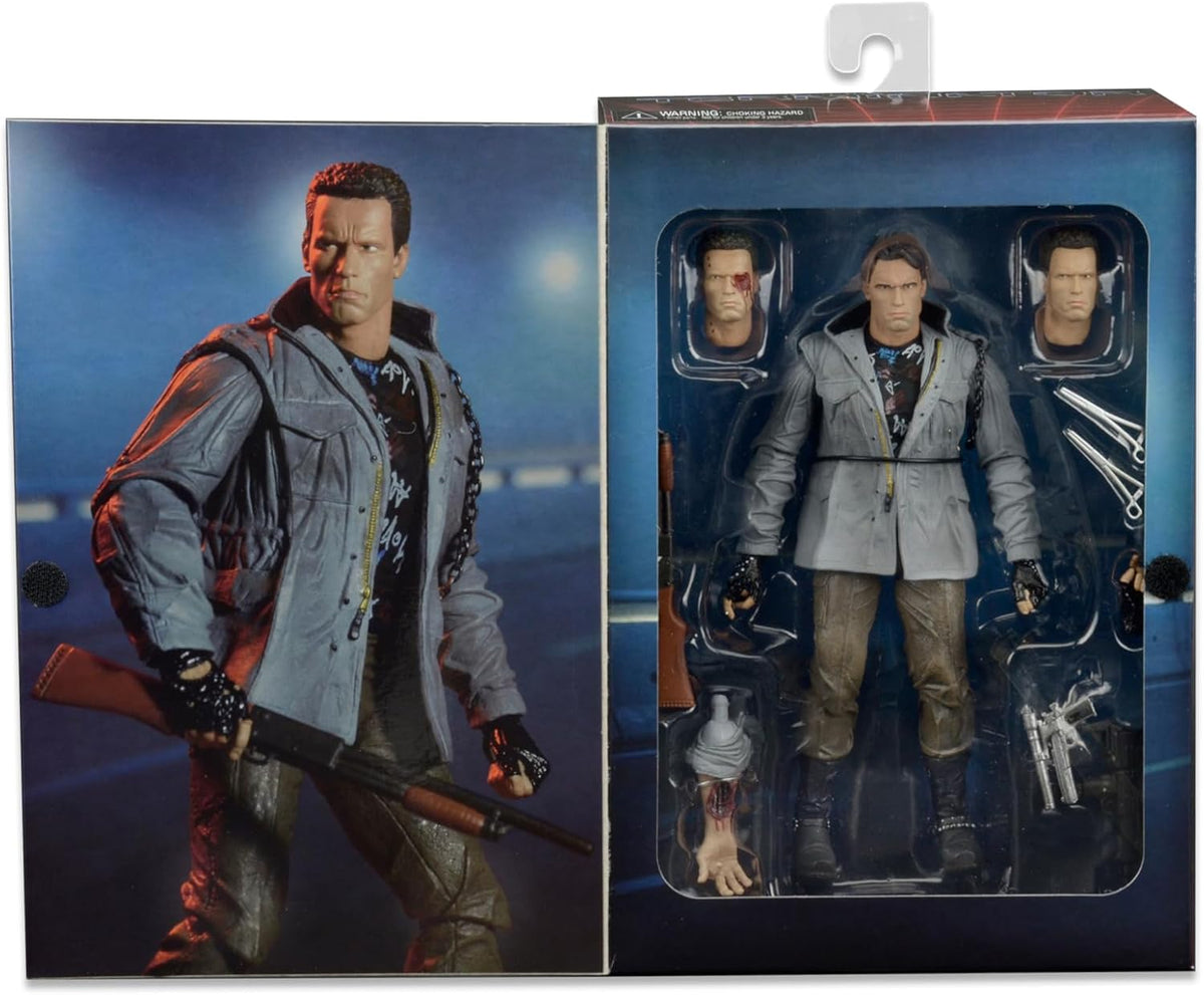 NECA Terminator Scale Ultimate T800 Tech Noir Action Figure, 7"