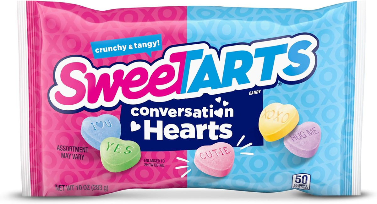 SweeTARTS Conversation Hearts, Dulces De San Valentín, Paquete De 10 Onzas