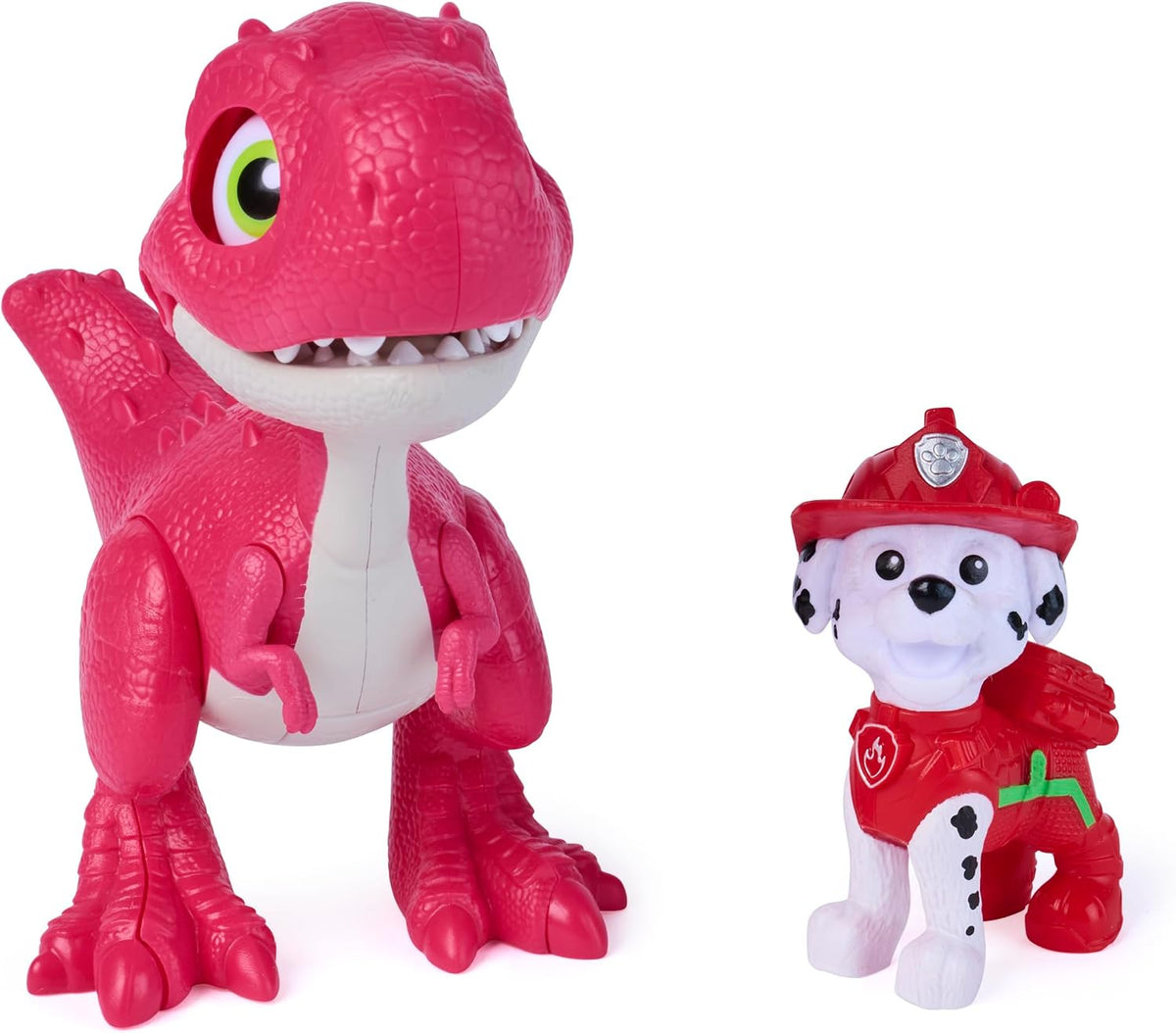 Paw Patrol: The Dino Movie Incluye Juguete de Dinosaurio articulado Tomatito de 10,1 cm con Sonidos y Figura de acción de Marshall, Juguetes para niños y niñas preescolares, a Partir de 3 años