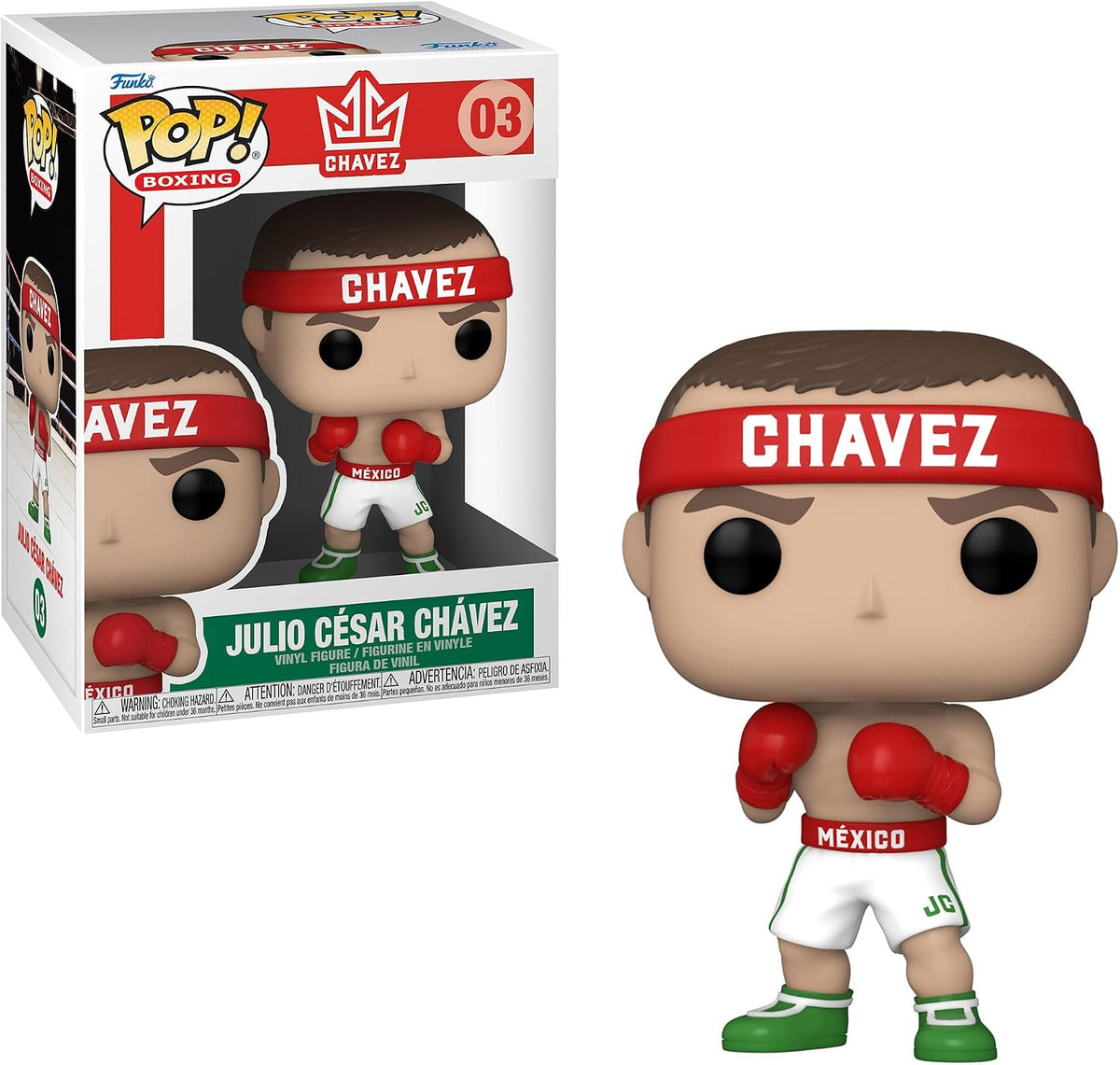 Funko Boxing: Pop! Boxing Legends Collectors Set - Julio César Chávez, Mike Tyson, Oscar De La Hoya, Multicolor