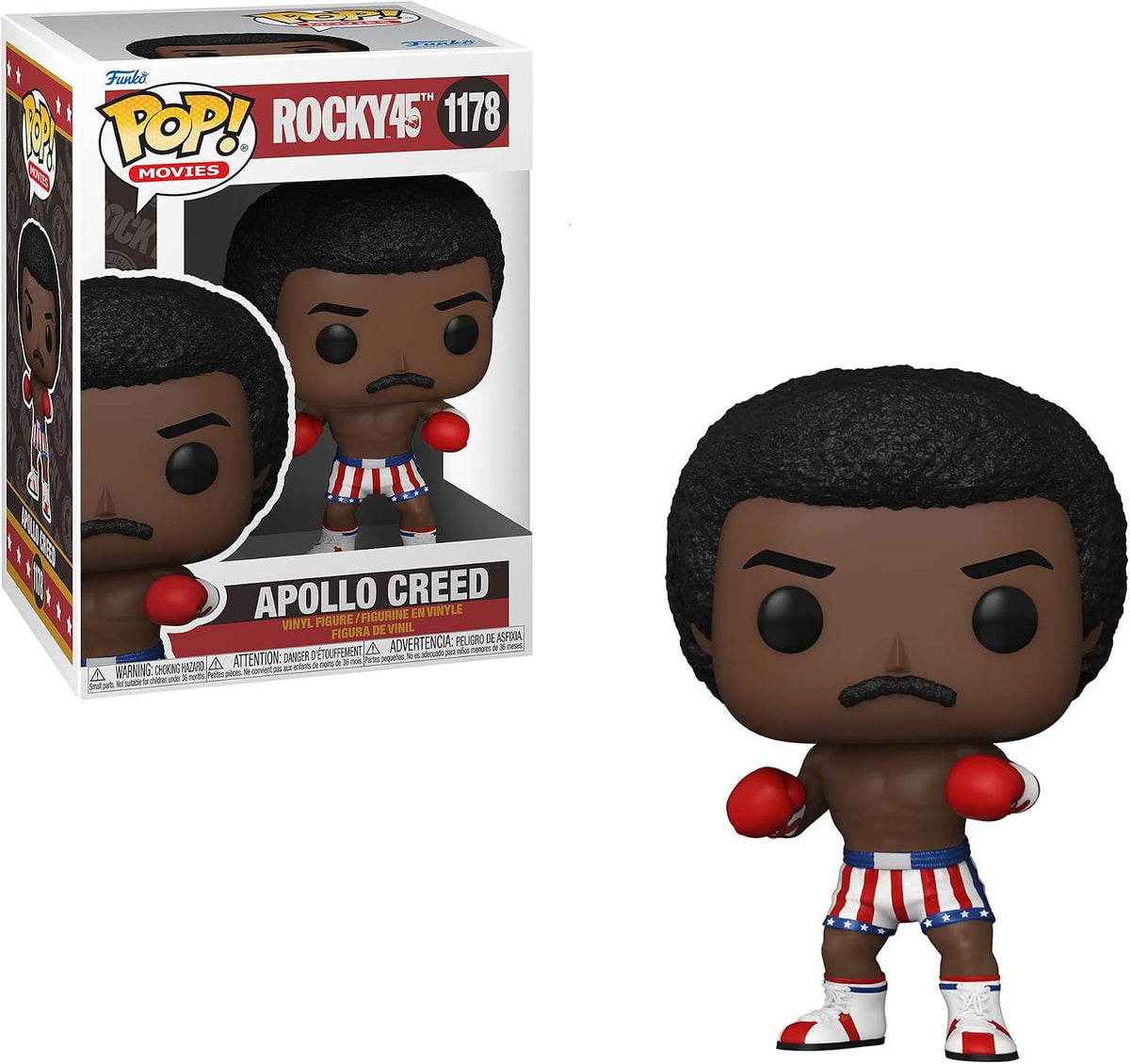 Funko Pop! Rocky - Juego de coleccionistas de 45 Aniversario, Rocky Balboa y Apollo Creed