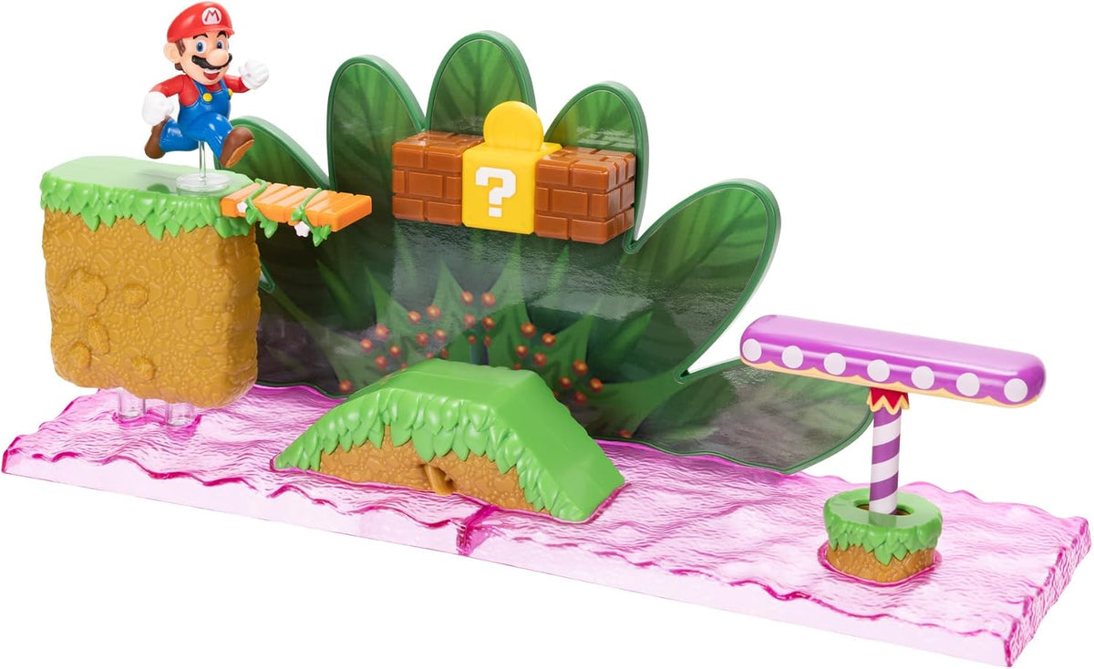 Nintendo Super Soda Jungle Playset Incluye Figura de Mario de 2.5 Pulgadas. A Partir de 3 años (Licencia Oficial)