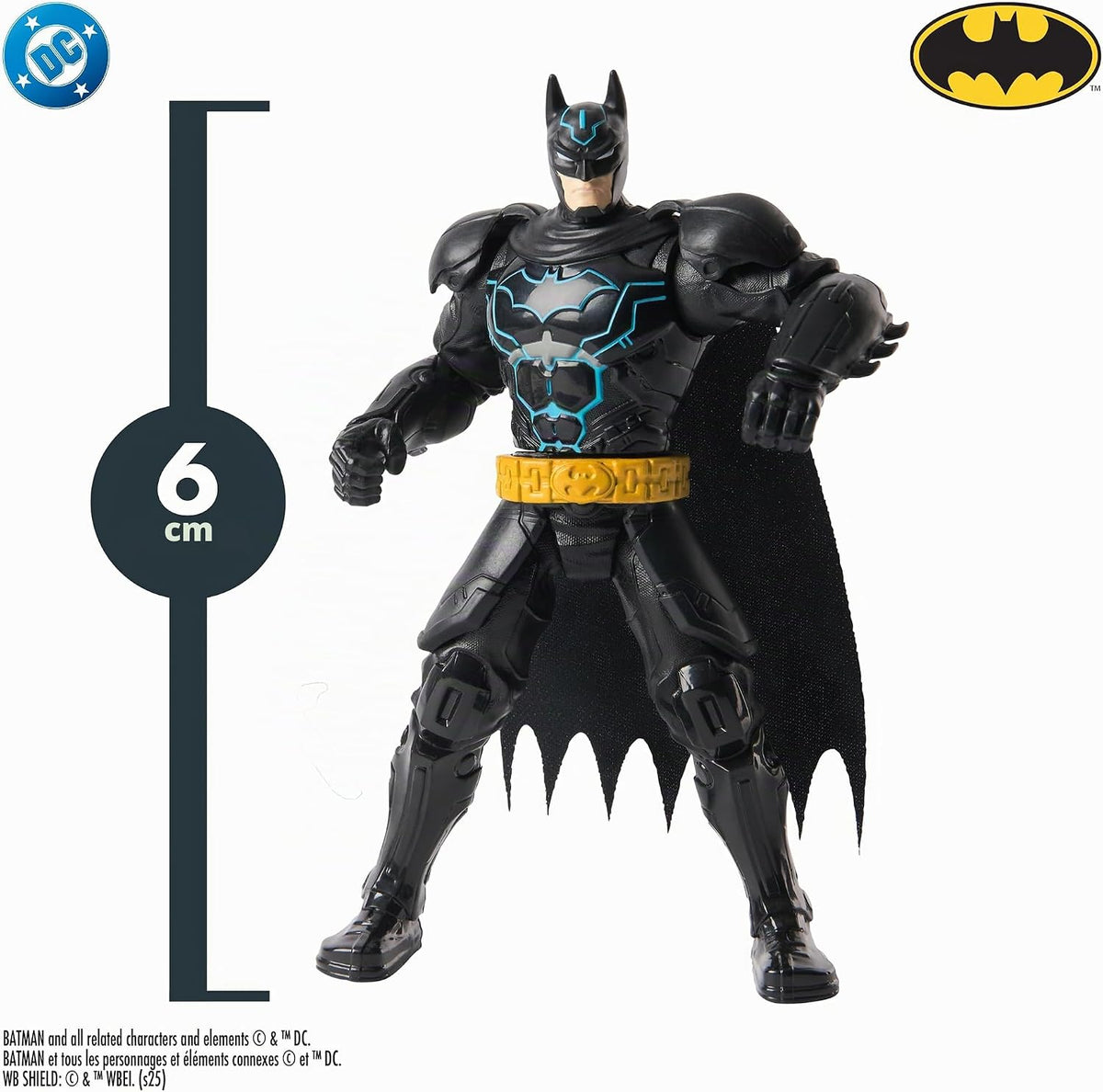 BATMAN DC Comics, Battle Clash, Figura de acción Ninja Strike de 15 cm con 2 Accesorios Ninja, Juguetes de superhéroes para niños y niñas a Partir de 3 años