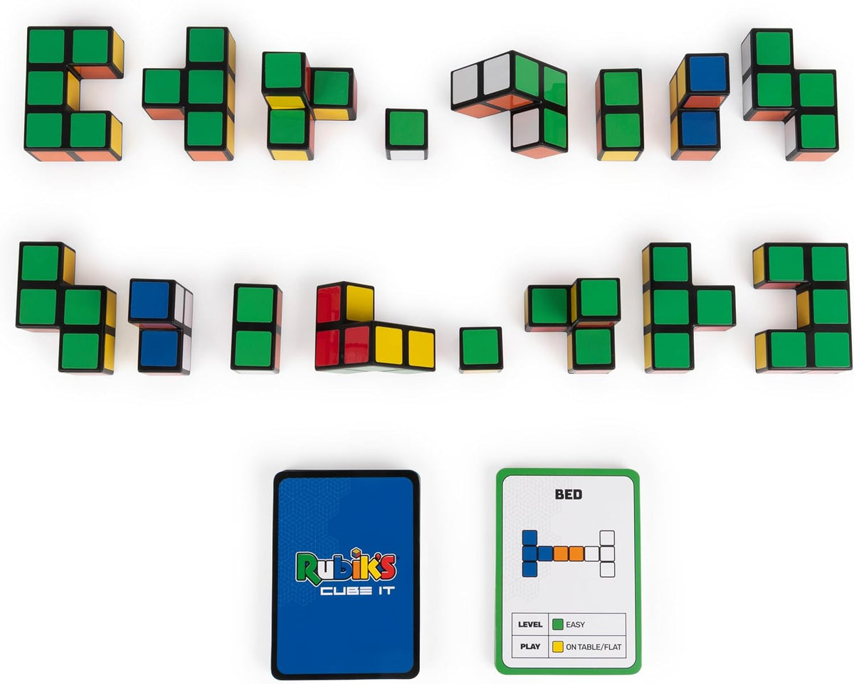 Rubik's Cube It Rompecabezas en Forma de Cubo 3D para 2 Jugadores Juego de Mesa de secuencias para aliviar el estrés para Jugar en casa o de Viaje un Regalo idóneo para niños y Adultos a Partir de 7