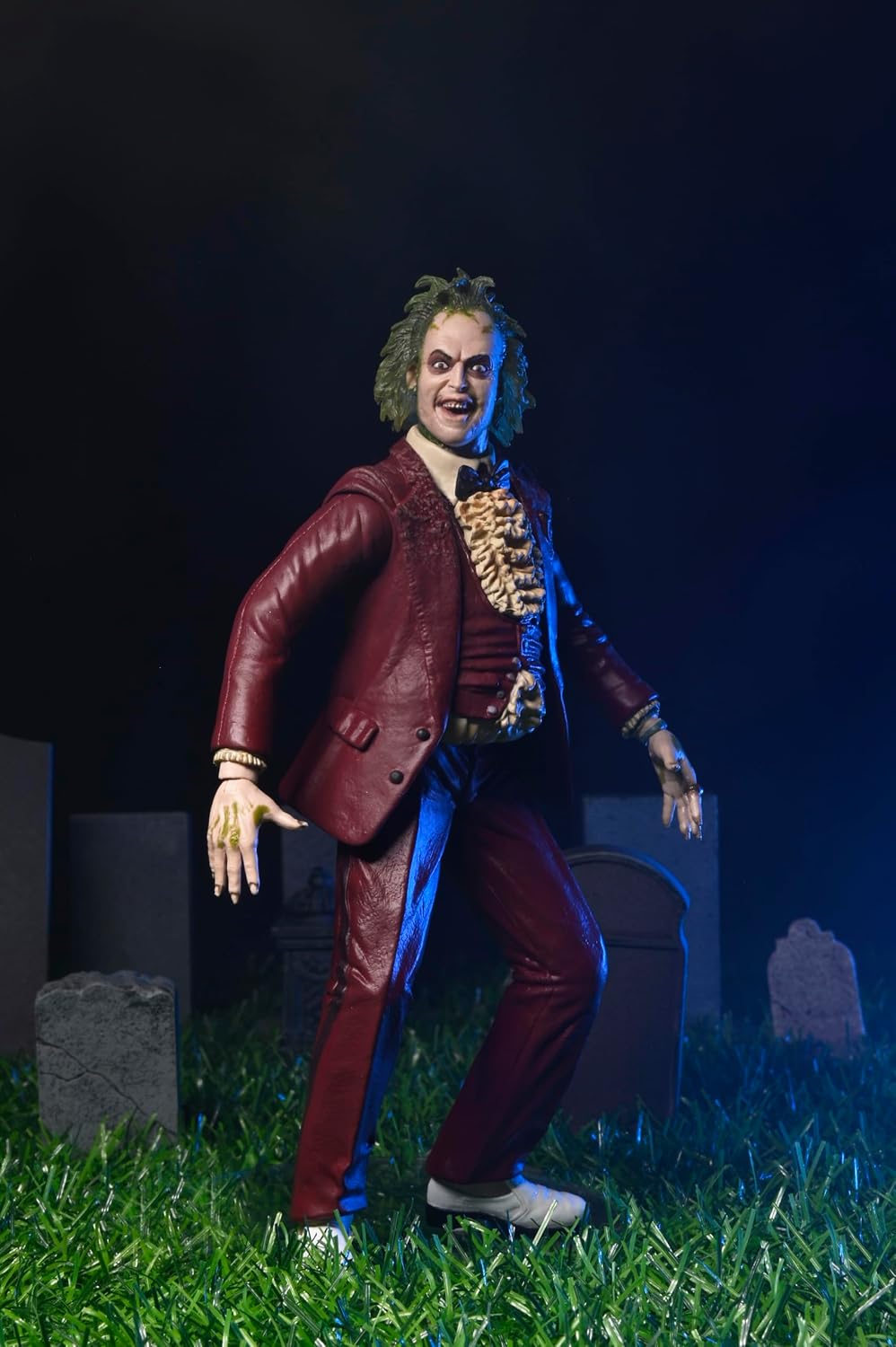 NECA - Beetlejuice (1988) - Figura de acción a Escala de 7 Pulgadas - Esmoquin Rojo Beetlejuice en Embalaje blíster