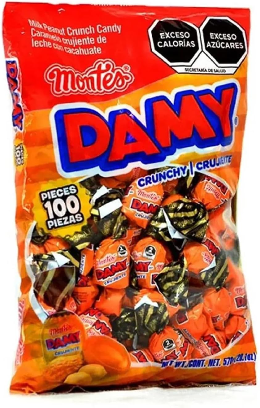 Montes Caralemo crujiente de leche con cacahuate Damy (100 dulces)