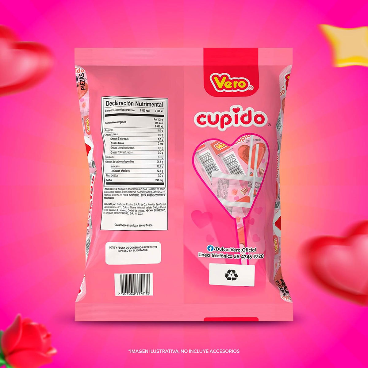 Vero - PALETA CUPIDO VERO 40 PZAS