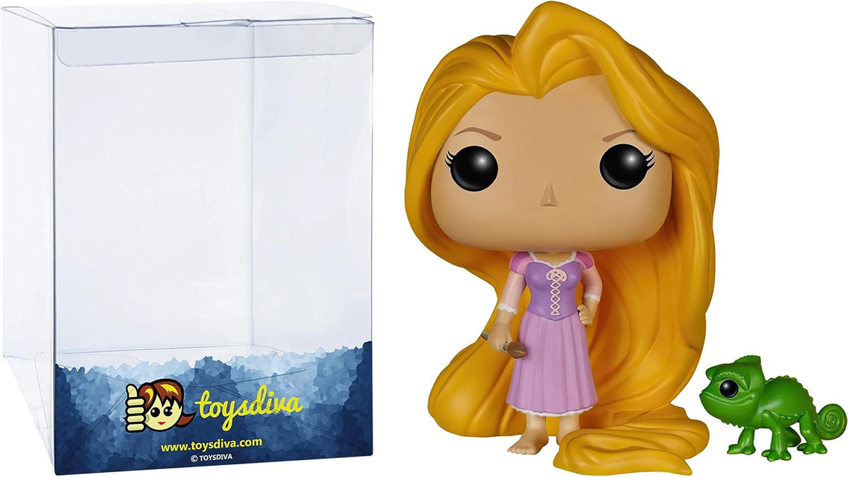 Rapunzel & Pascal: Fun ko P o p ! Paquete de figuras de vinilo con 1 protector gráfico compatible 'ToysDiva' (147 - 05135 - B)