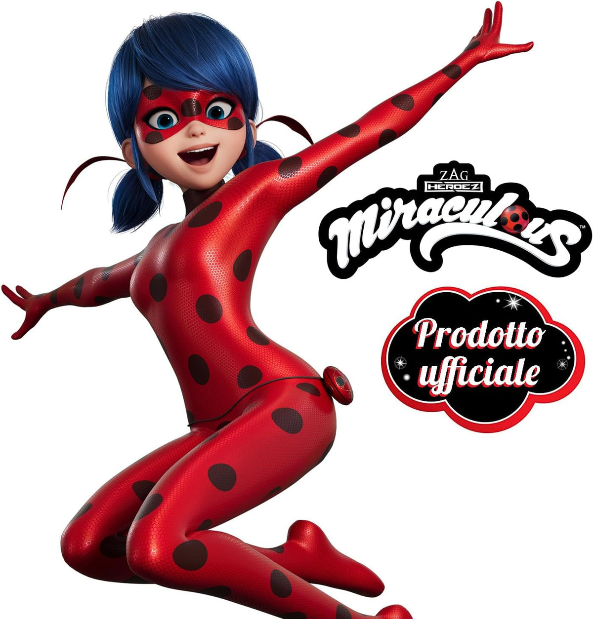 Bandai - Miraculous Ladybug - Kit de transformación - Disfraz de Ladybug - Caja Jojo Máscara Tikki Pendientes Kwami - Disfraz y Accesorios Miraculous - Juguetes para niños a Partir de 4 años - P50604