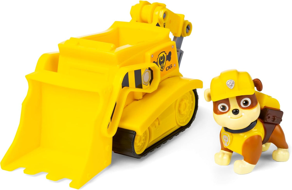 Paw Patrol, Rubble's Bulldozer, vehículo de Juguete con Figura de acción Coleccionable, Juguetes respetuosos con el Medio Ambiente para niños y niñas a Partir de 3 años