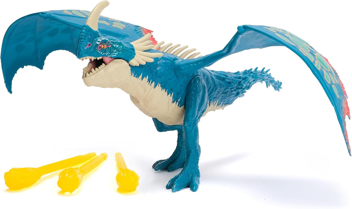 DreamWorks Dragons, How to Train Your Dragon, Dragones de Batalla: Deadly Nadder Que Lanza Fuego, Figura de acción de 25 cm, Juguetes para niños y niñas a Partir de 3 años