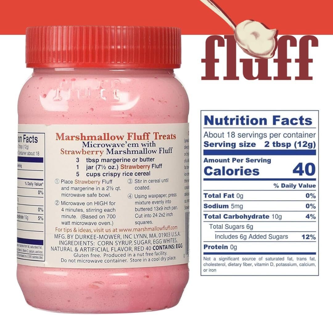 Marshmallow Fluff - Sabor a fresa