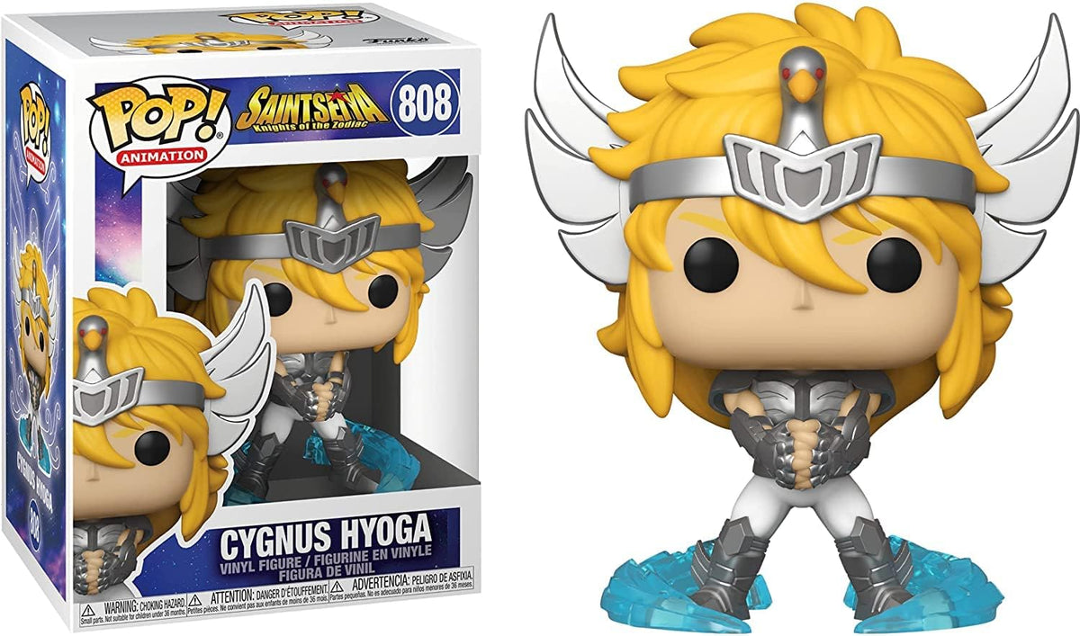 POP Saint [Seiya]: Caballeros del Zodiaco - Figura de vinilo de Cygnus Hyoga Funko (incluida con funda protectora de caja compatible)