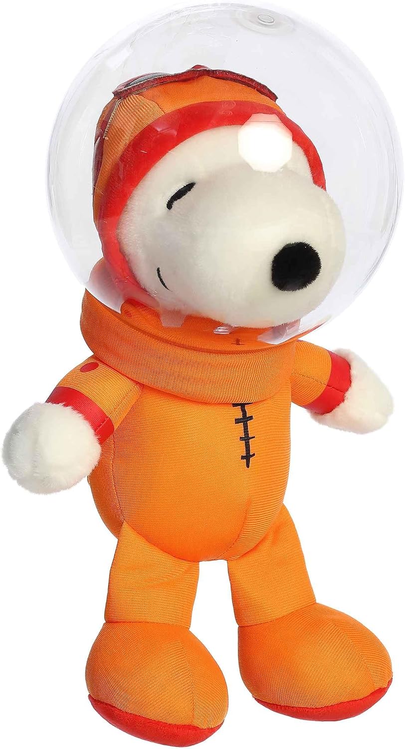 Aurora® Timeless Peanuts® - Snoopy de peluche con traje de astronauta, personajes clásicos, recuerdos duraderos, con casco, 29.2 cm