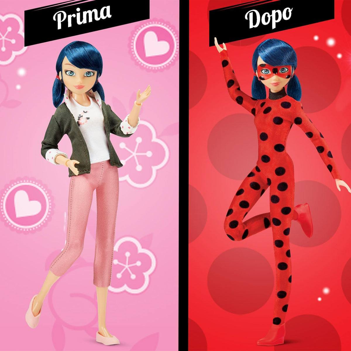 BANDAI - Miraculous Ladybug - Muñeca de 26 cm con dos trajes - Ladybug - P50355
