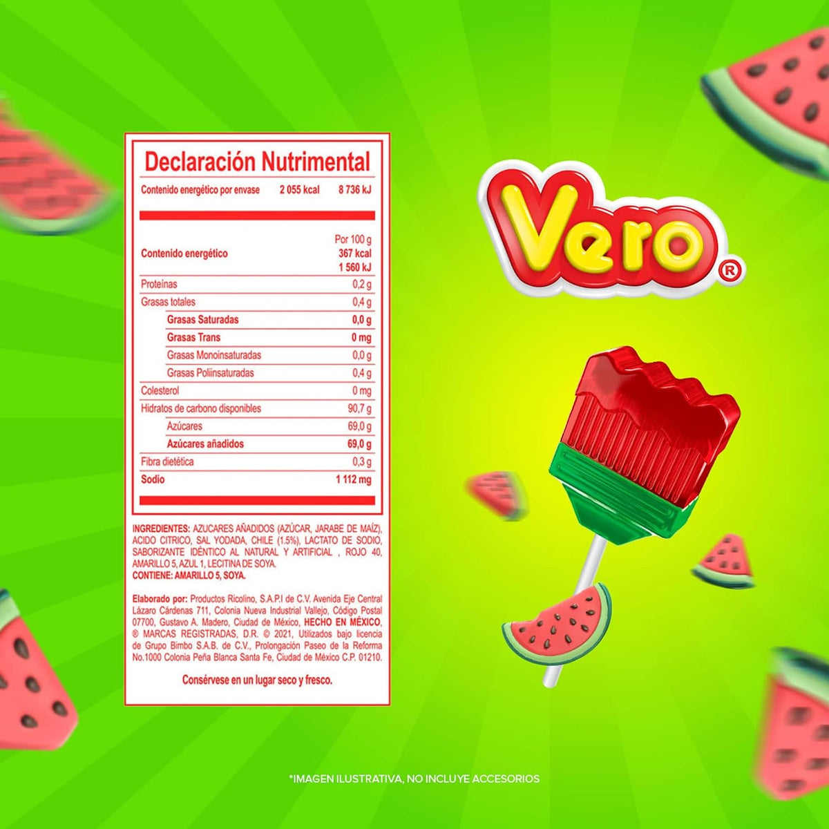 Sandibrochas rellenas,paleta de caramelo con chile, Bolsa 40pz de 14g c/u