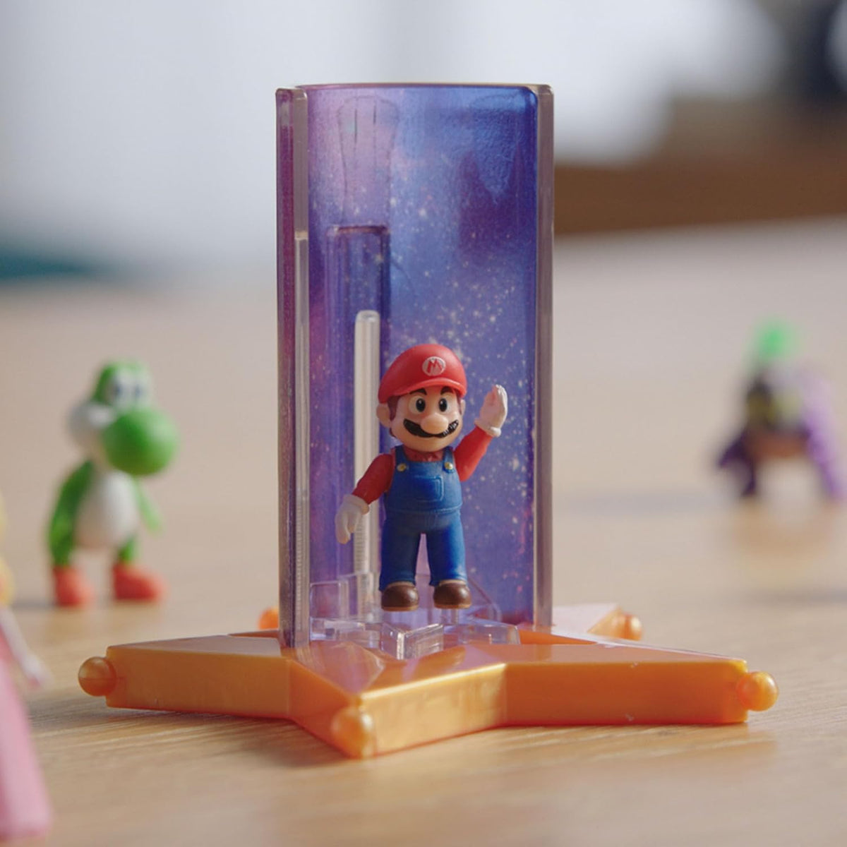 Jakks Pacific Set de Minifiguras The Super Mario Galaxy, 6 Figuras con Lanzador de Estrellas