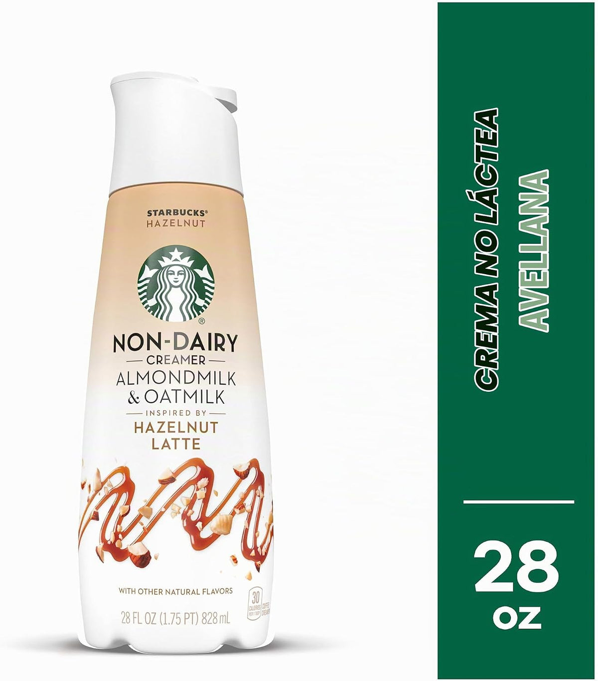 Starbucks Crema Para Café Líquida Caramel Macchiato - 828 ml (Hazelnut Latte Almond & Oatmilk)