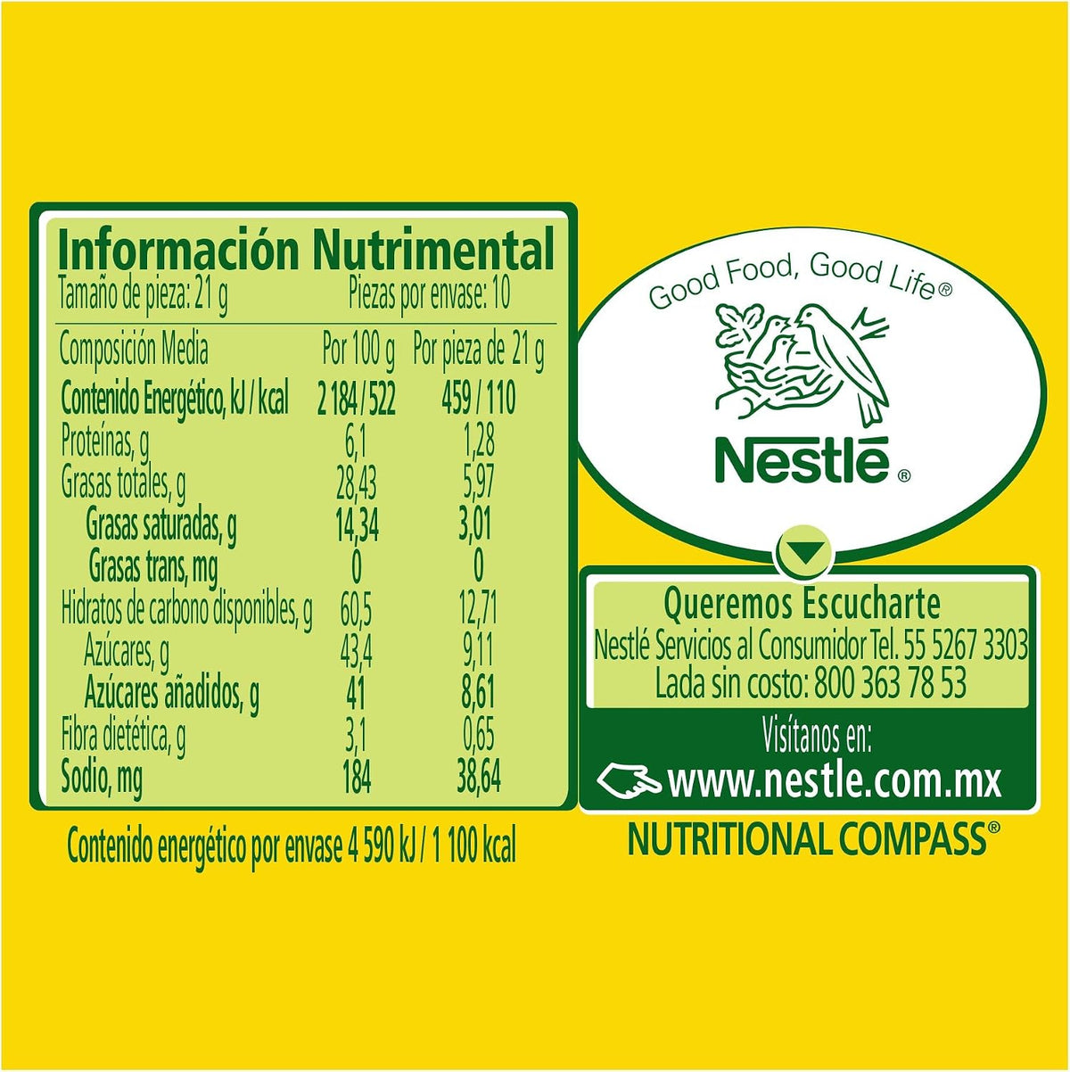 Tín Larín Chocolate Relleno de Galleta Estuche con 10 piezas de 21g c/u