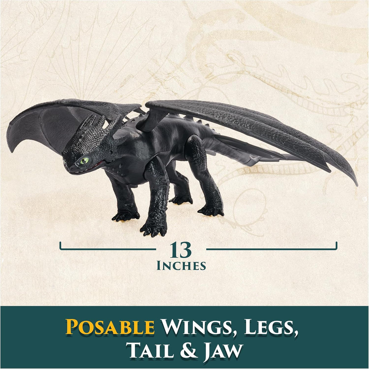 DreamWorks Dragons, How to Train Your Dragon, Dragones de Batalla, Furia Nocturna con Sonidos de Plasma, Figura de acción de 33 cm, Juguetes para niños y niñas a Partir de 4 años.