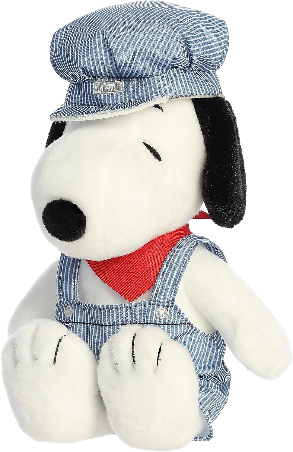 Aurora Adorable Peanuts Train Engineer Snoopy Peluche - Juguetes con Licencia Oficial para Todos los Fans de Snoopy - Regalo nostálgico para Adultos y Celebraciones de cumpleaños, 14 Pulgadas