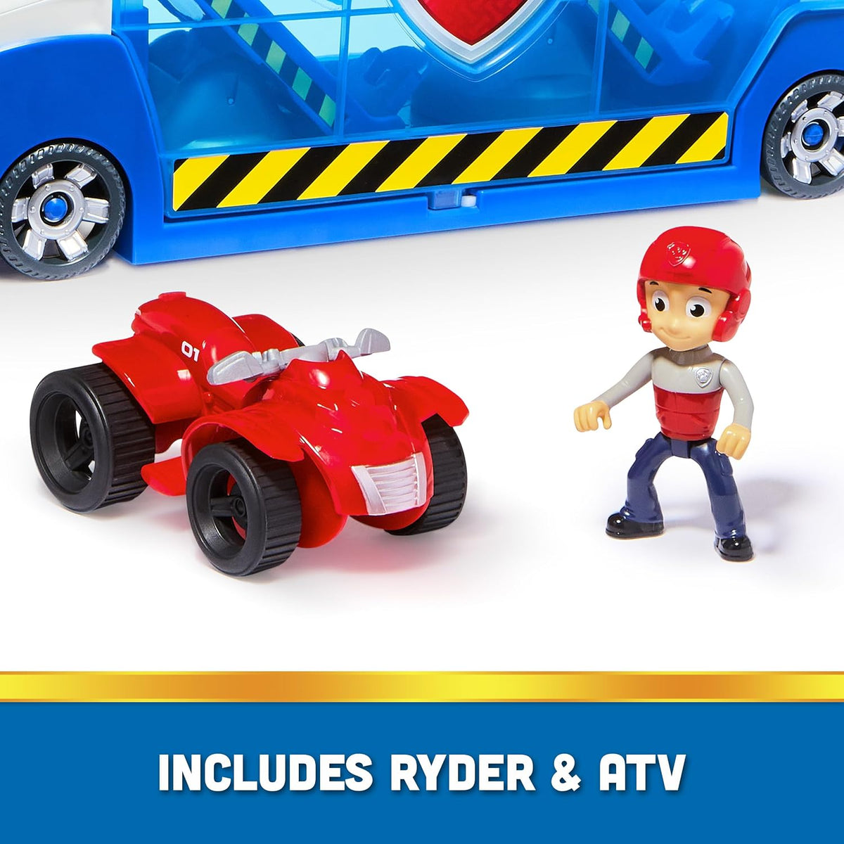 Paw Patrol, Paw Patroller transformable con lanzadores de vehículos, Luces y Sonidos, Figura de acción de Ryder y Coche Todoterreno de Juguete, Juguetes para niños y niñas a Partir de 3 años