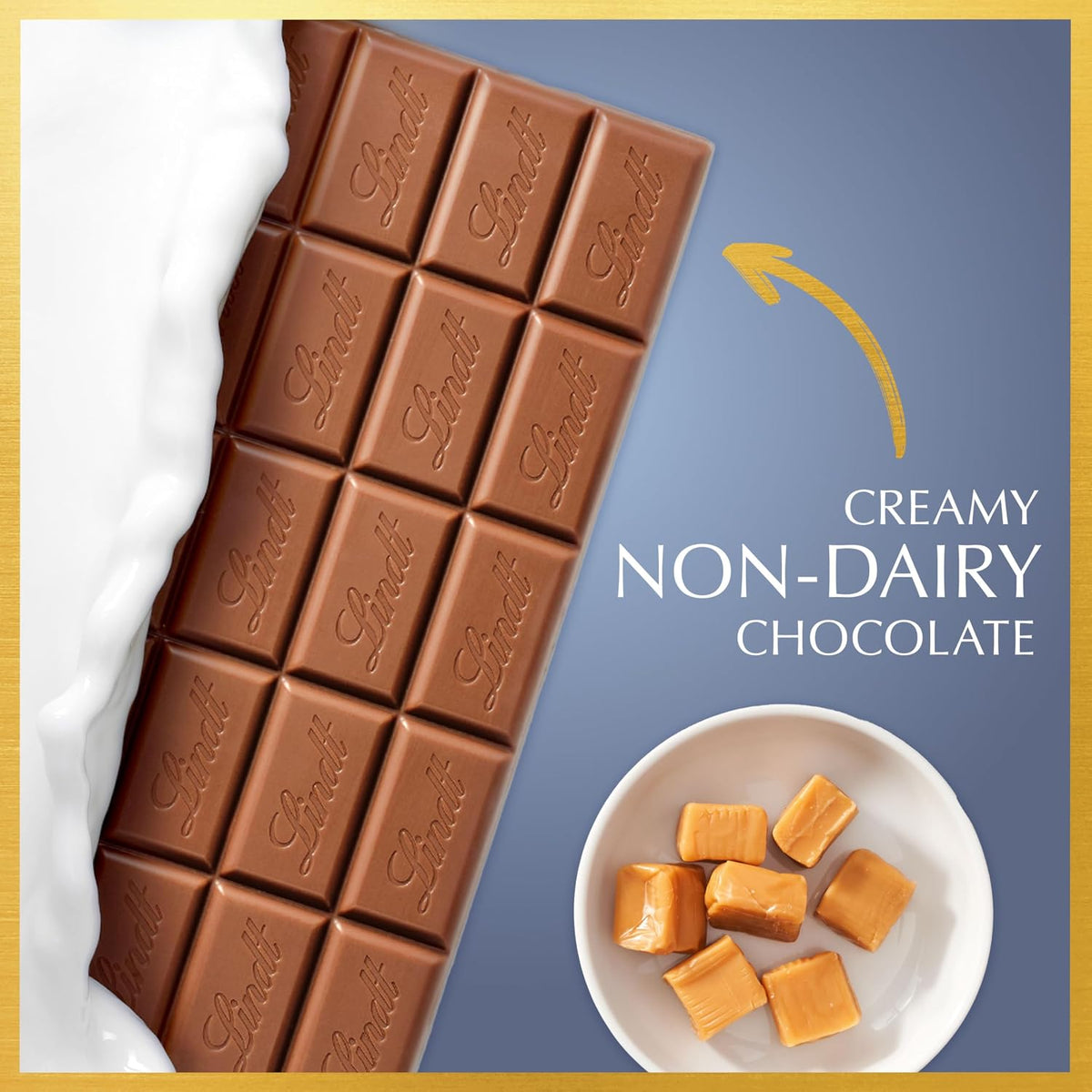 Lindt CLASSIC RECIPE Non-Dairy OatMilk Salted Caramel Chocolate Candy Bar, 3.5 oz. (10 Pack)