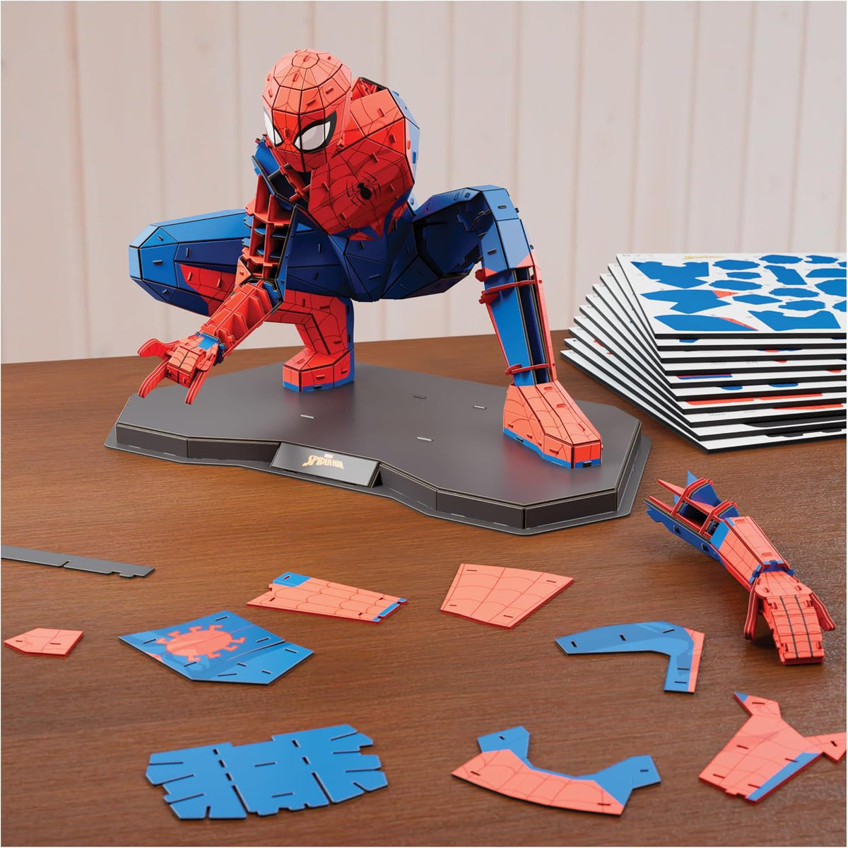4D Build, Spider Man de Marvel en 3D, Rompecabezas para Adultos, Juguetes de construcción, Rompecabezas en 3D para Adultos y Adolescentes, coleccionables de Marvel, 195 Piezas, a Partir de 12 años